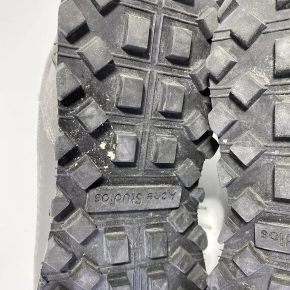 NEW ACNE STUDIOS Trekking Platform Mens Size 9 Mid Top Grey Comfort Suede Boot - Picture 3 of 12